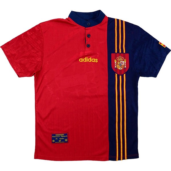 Tailandia Camiseta España Primera Equipación Retro 1996 Rojo